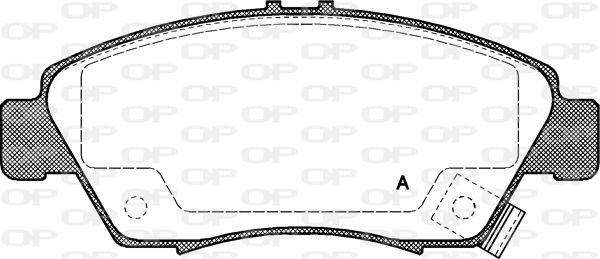 OPEN PARTS Комплект тормозных колодок, дисковый тормоз BPA0418.02